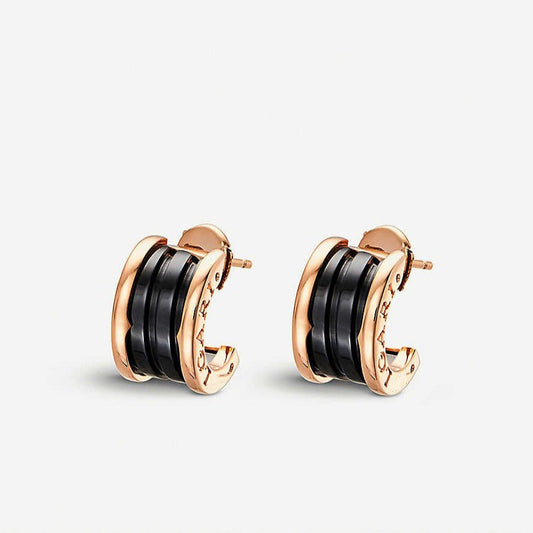 [Charm Aries Jewelry]ZERO 1 PINK GOLD CERAMIC EARRINGS