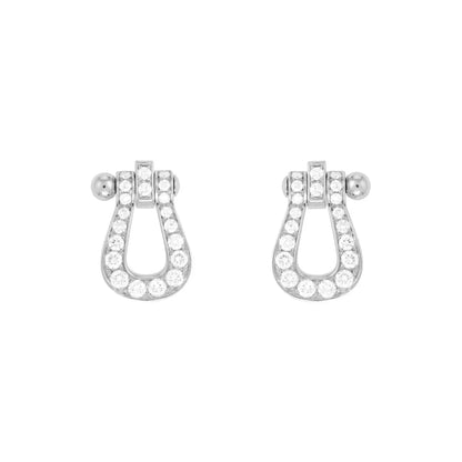 [Charm Aries Jewelry]FORCE 10 FULL DIAMOND STUD EARRINGS MINI MODEL