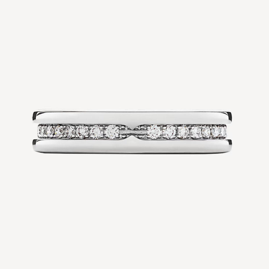 [Charm Aries Jewelry]ZERO 1 ONE-BAND PAVED DIAMONDS ON THE SPIRAL RING