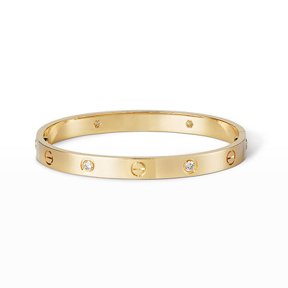 [Charm Aries Jewelry]LOVE BRACELET 6.1MM 4 DIAMONDS