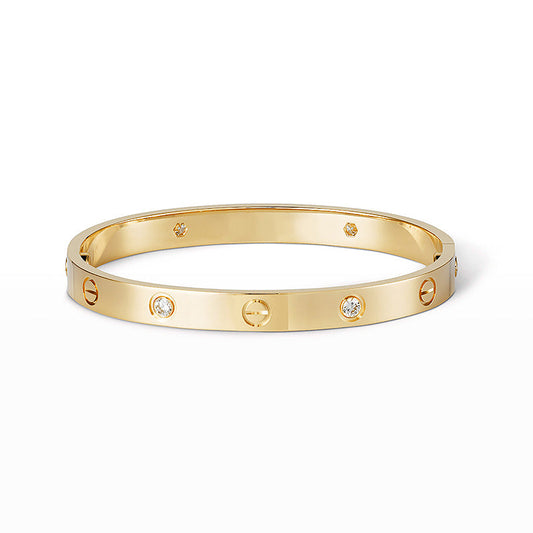 [Charm Aries Jewelry]LOVE BRACELET 6.1MM 4 DIAMONDS