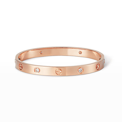 [Charm Aries Jewelry]LOVE BRACELET 6.1MM 4 DIAMONDS
