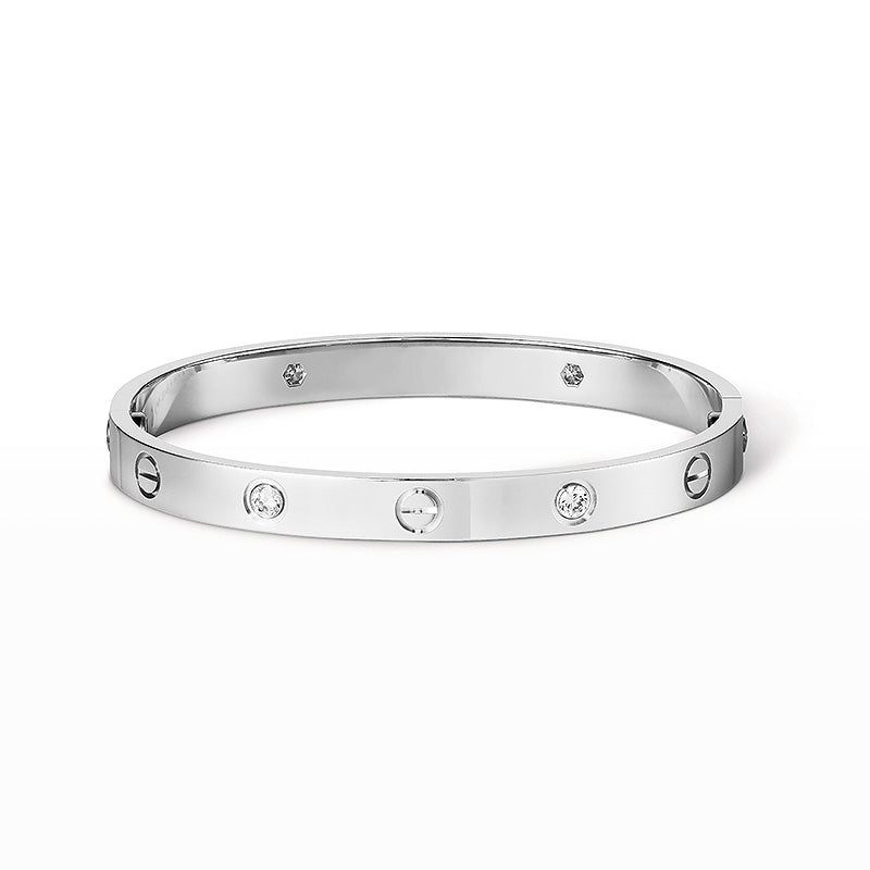 [Charm Aries Jewelry]LOVE BRACELET 6.1MM 4 DIAMONDS