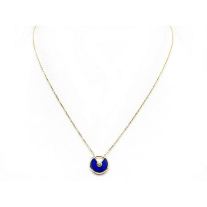 [Charm Aries Jewelry]AMULETTE ROSE GOLD AGATE NECKLACE