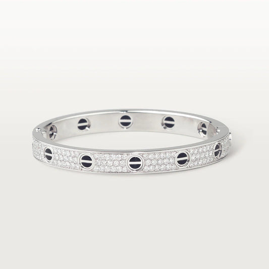 [Charm Aries Jewelry]LOVE BRACELET 6.1MM DIAMOND-PAVED CERAMIC