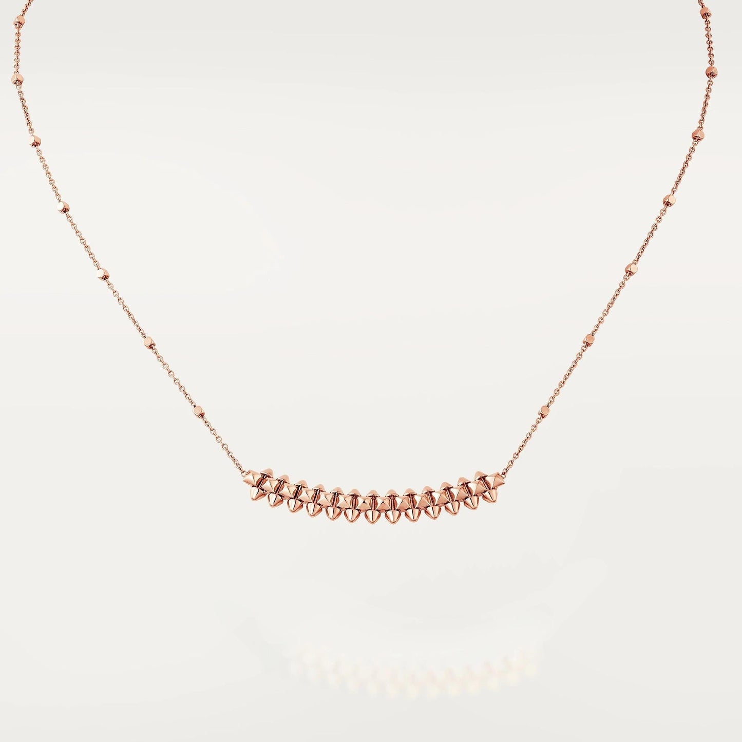 [Charm Aries Jewelry]CLASH PINK GOLD NECKLACE