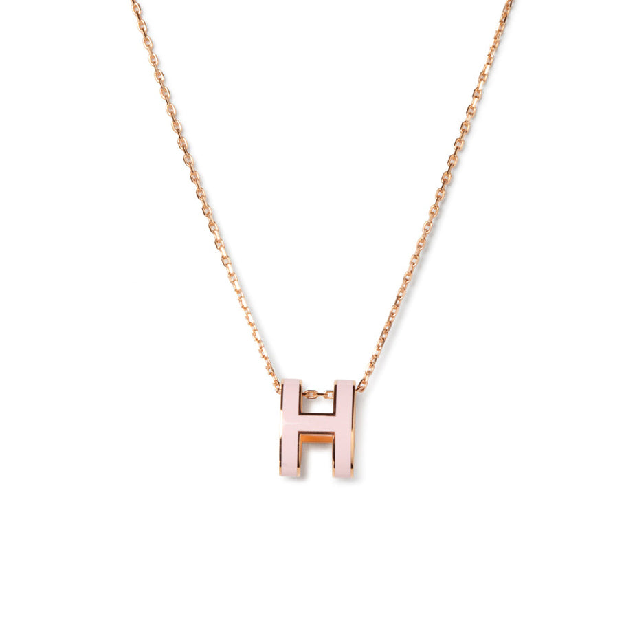 [Charm Aries Jewelry]POP H PEDANT PINK GOLD