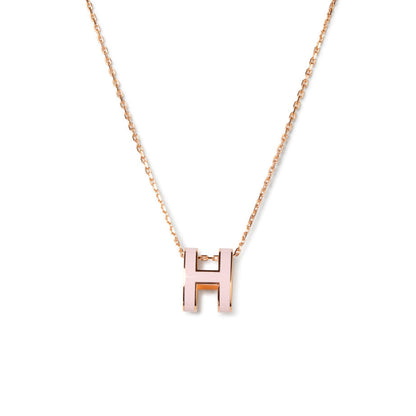 [Charm Aries Jewelry]POP H PEDANT PINK GOLD