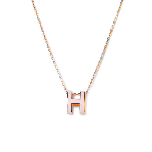 [Charm Aries Jewelry]POP H PEDANT PINK GOLD