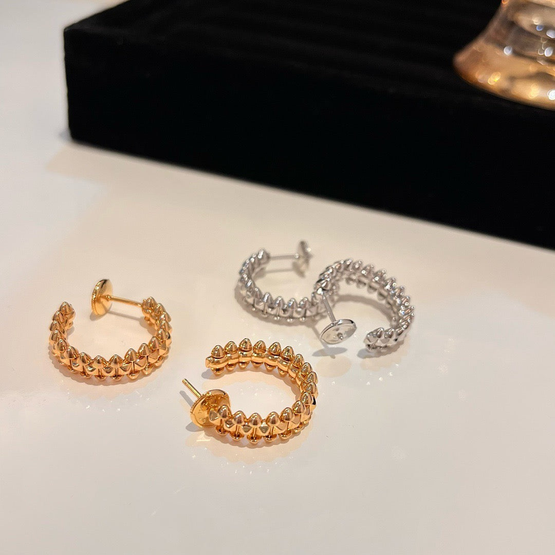 [Charm Aries Jewelry]CLASH SMALL HOOP EARRINGS