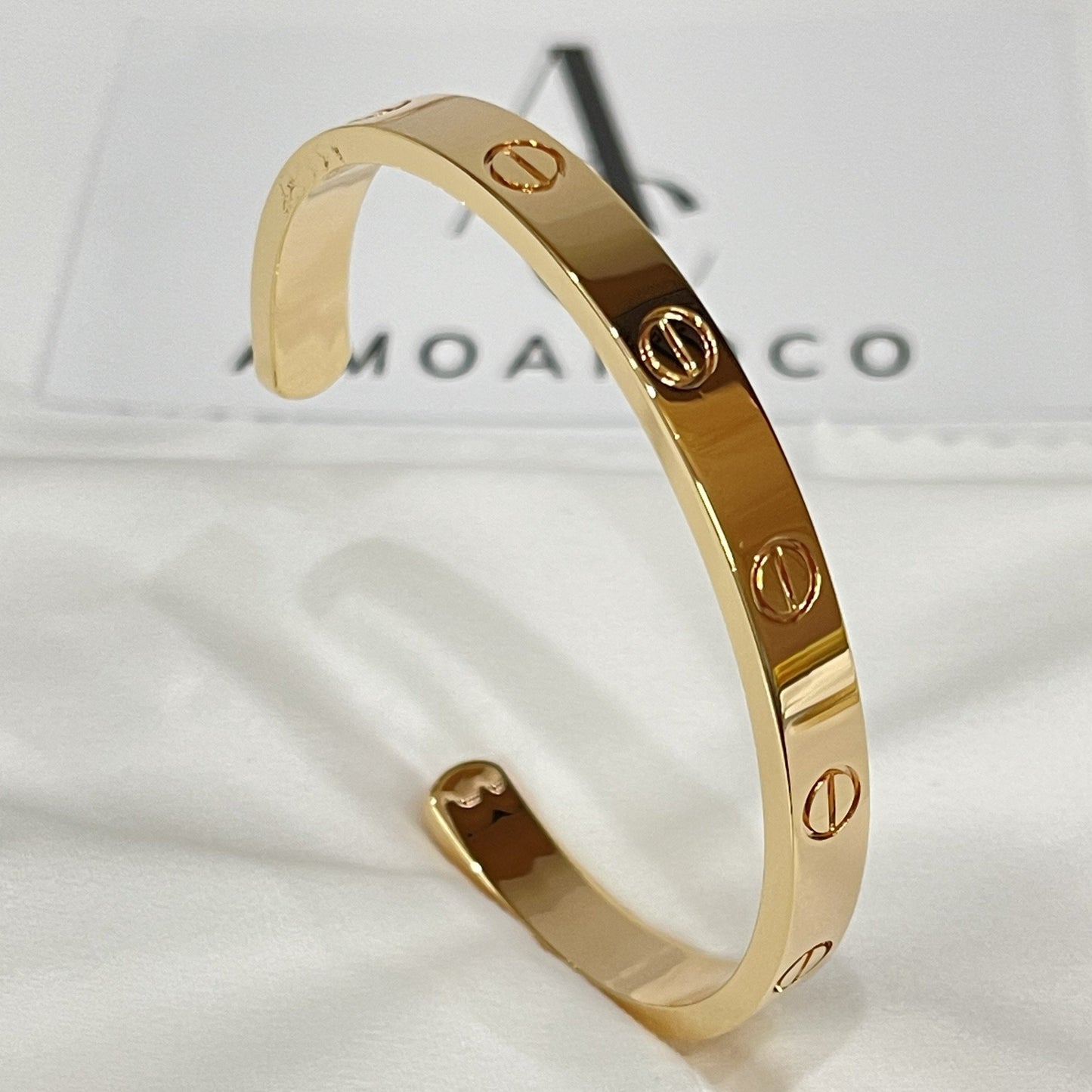 [Charm Aries Jewelry]LOVE BRACELET 6.1MM OPEN CUFF