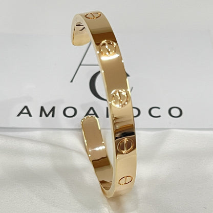 [Charm Aries Jewelry]LOVE BRACELET 6.1MM OPEN CUFF