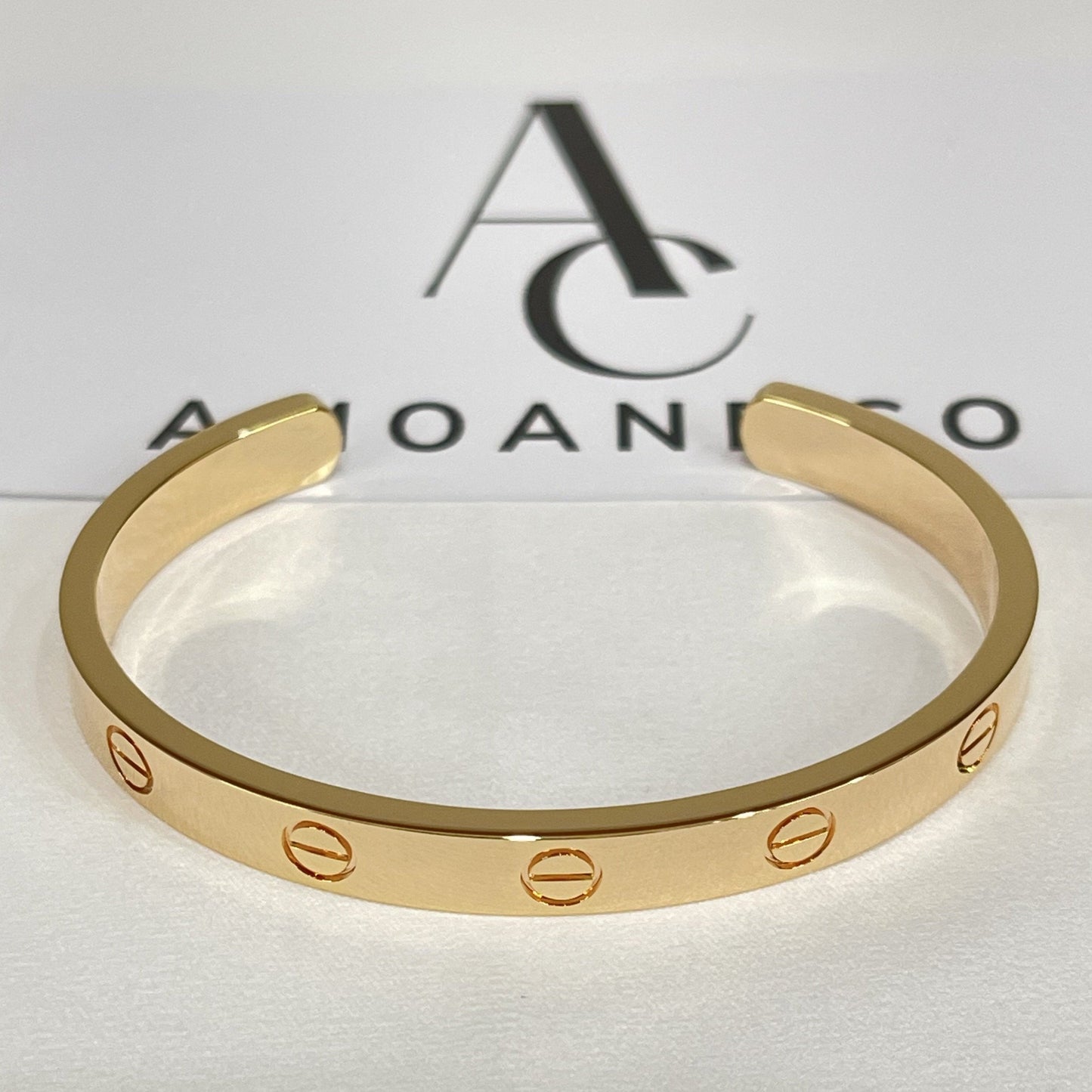 [Charm Aries Jewelry]LOVE BRACELET 6.1MM OPEN CUFF