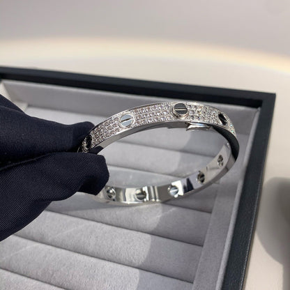 [Charm Aries Jewelry]LOVE BRACELET 6.1MM DIAMOND-PAVED CERAMIC
