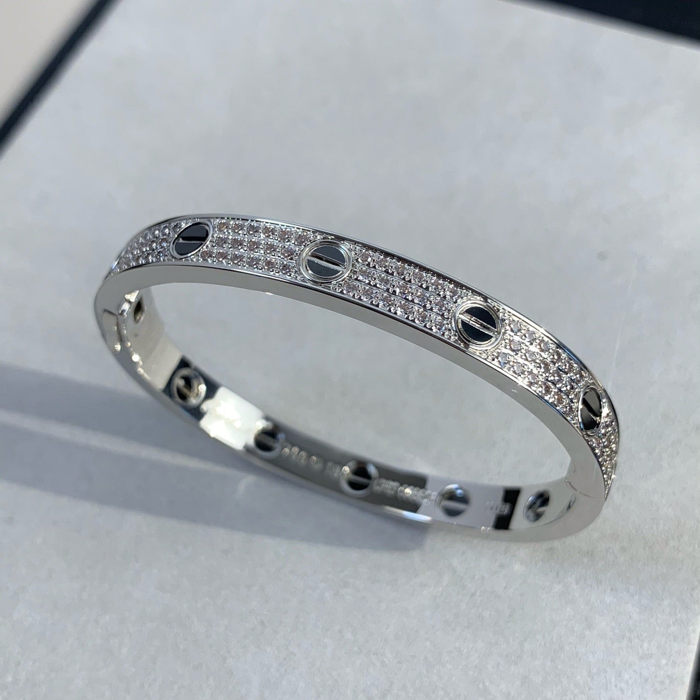 [Charm Aries Jewelry]LOVE BRACELET 6.1MM DIAMOND-PAVED CERAMIC