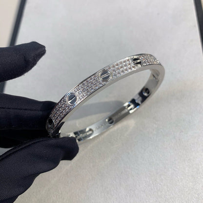 [Charm Aries Jewelry]LOVE BRACELET 6.1MM DIAMOND-PAVED CERAMIC