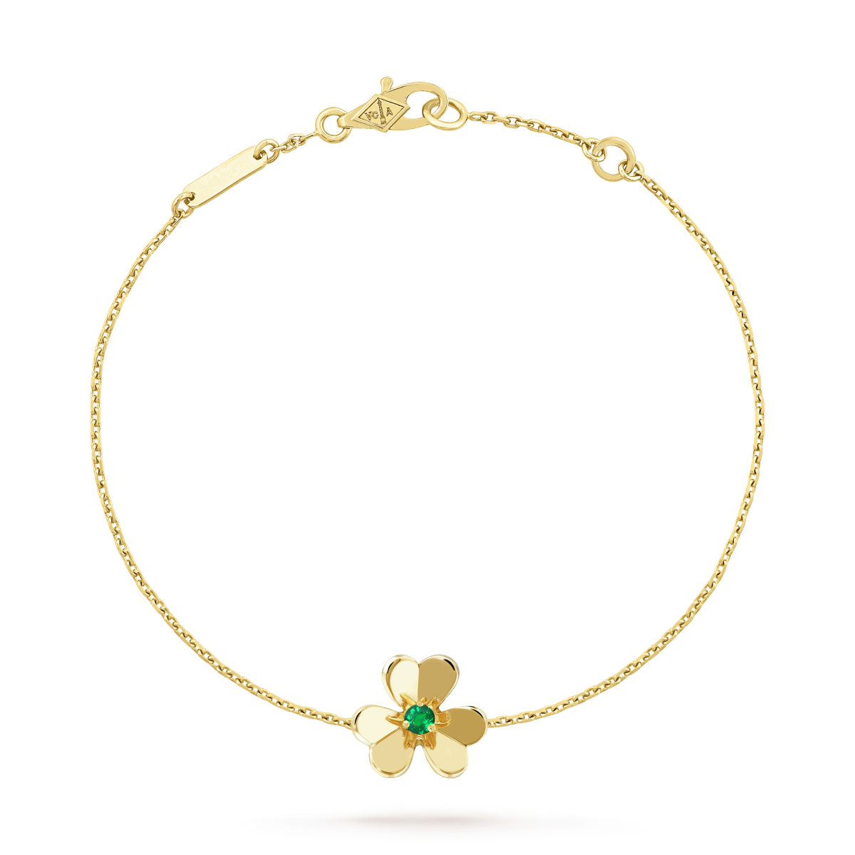 [Charm Aries Jewelry]FRIVOLE GOLD FLOWER PINK MALACHITE BRACELET