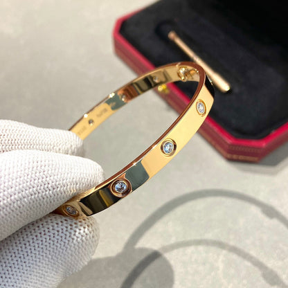 [Charm Aries Jewelry]LOVE BRACELET 6.1MM 10 DIAMONDS