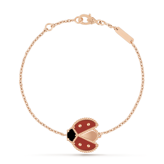 [Charm Aries Jewelry]LUCKY SPRING 1 MOTIF PINK GOLD BRACELET