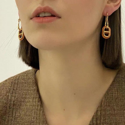 [Charm Aries Jewelry]HM O'MAILLON GOLD EARRINGS