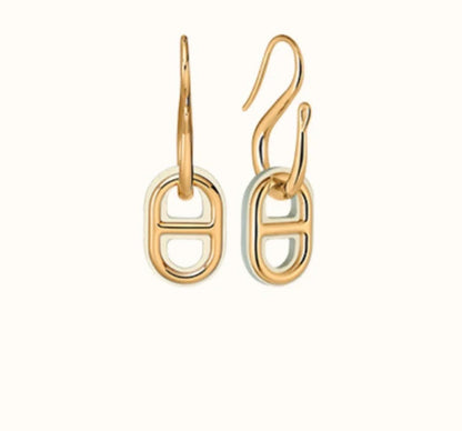 [Charm Aries Jewelry]HM O'MAILLON GOLD EARRINGS