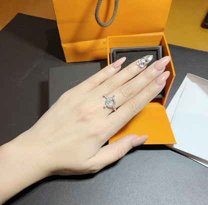 [Charm Aries Jewelry]ECHAPPEE RING SILVER DIAMOND