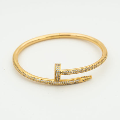 [Charm Aries Jewelry]JUSTE BRACELET 3.5MM ALL DIAMONDS