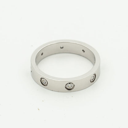 [Charm Aries Jewelry]LOVE RING 3.6MM 8 DIAMONDS