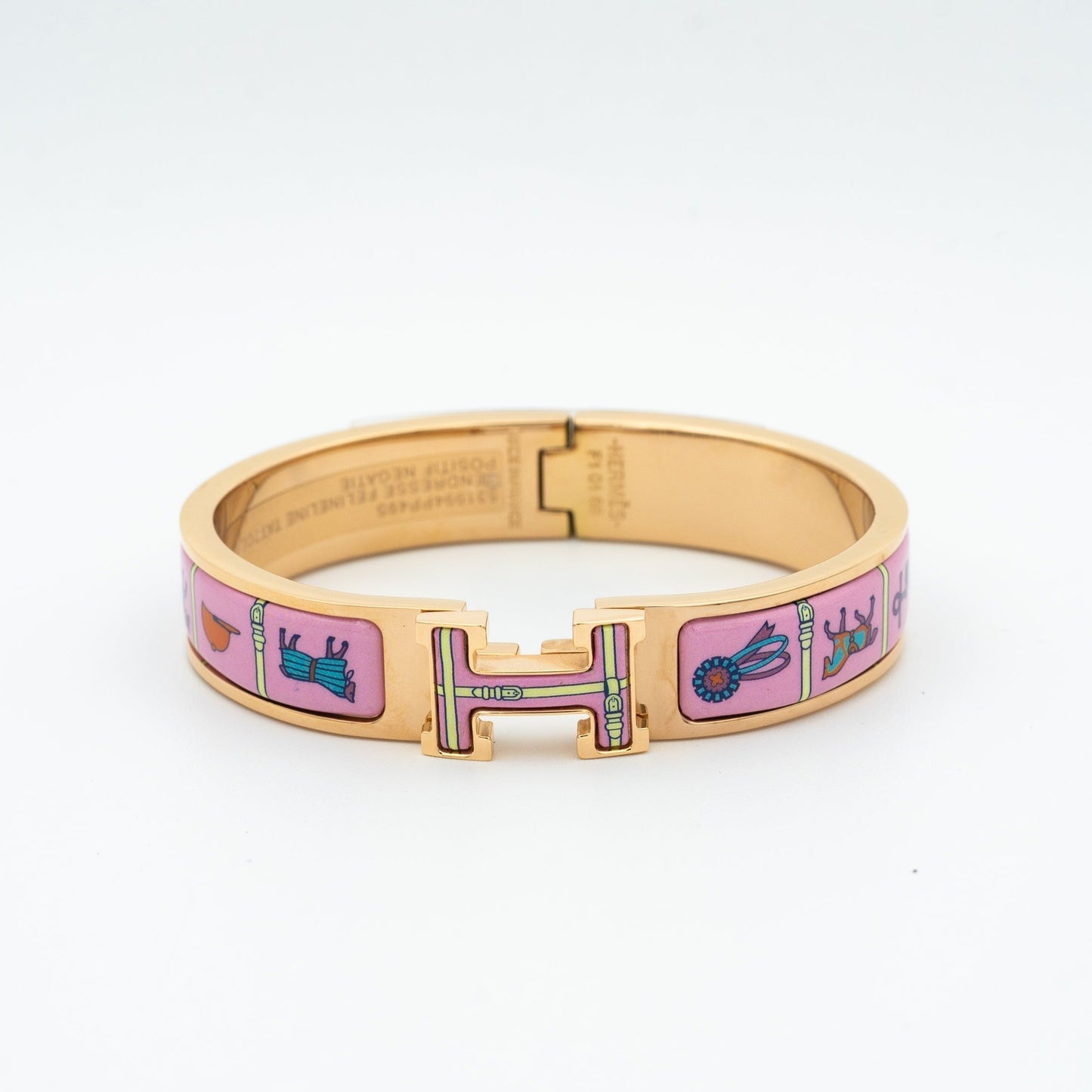 [Charm Aries Jewelry]H PINK GOLD BRACELET PINK CERAMIC