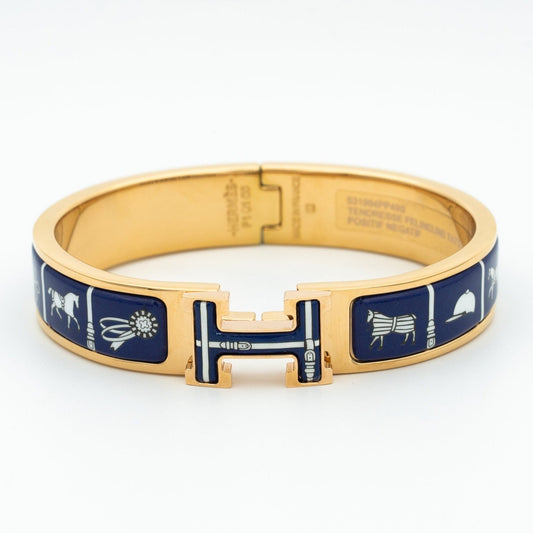 [Charm Aries Jewelry]H BRACELET BLUE CERAMIC