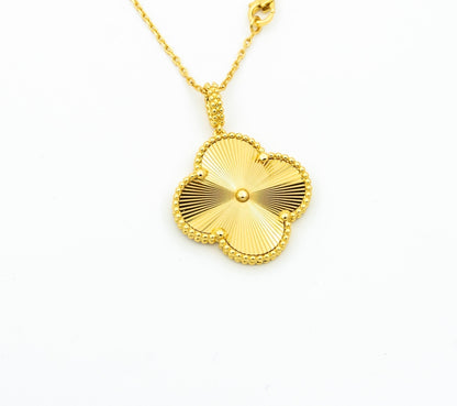 [Charm Aries Jewelry]CLOVER 25MM PEDANT NECKLACE GOLD