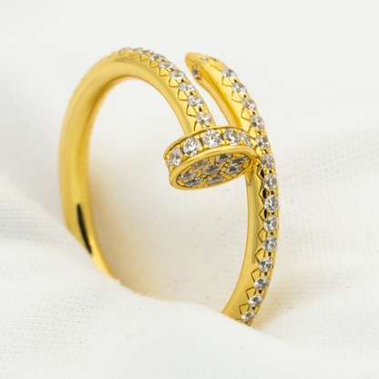 [Charm Aries Jewelry]JUSTE RING 1.8MM GOLD DIAMONDS