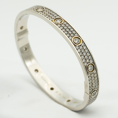 [Charm Aries Jewelry]LOVE BRACELET 6.1MM DIAMOND-PAVED 10 BIG DIAMONDS