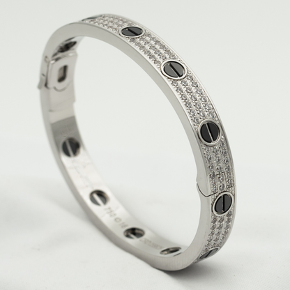 [Charm Aries Jewelry]LOVE BRACELET 6.1MM DIAMOND-PAVED CERAMIC
