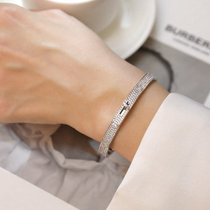 [Charm Aries Jewelry]KELLY BRACELET DIAMOND PAVED