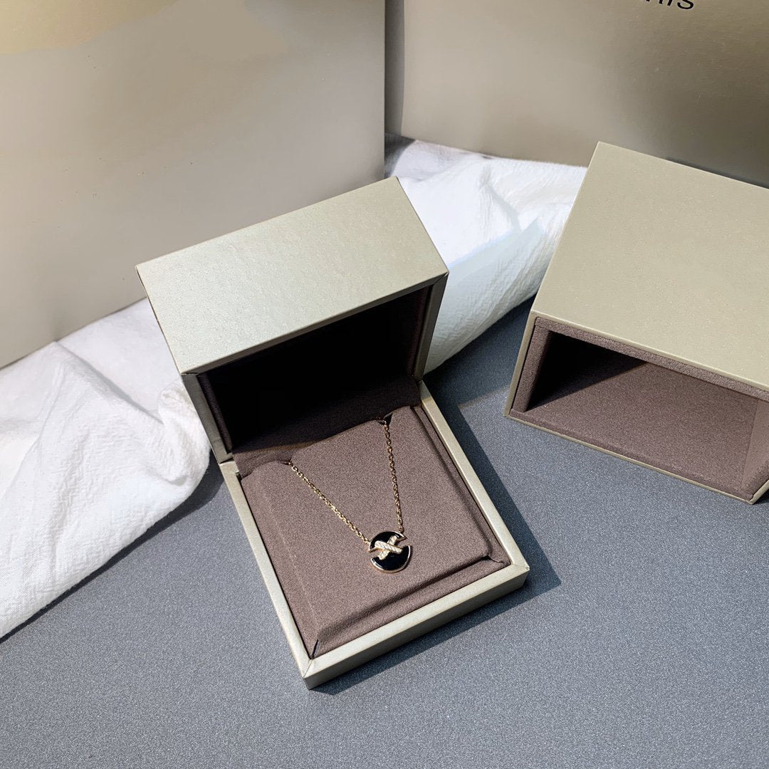 [Charm Aries Jewelry]JEUX DE PINK GOLD DIAMOND NECKLACE