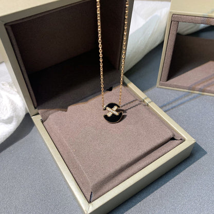 [Charm Aries Jewelry]JEUX DE PINK GOLD DIAMOND NECKLACE