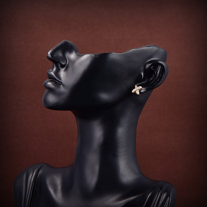 [Charm Aries Jewelry]JEUX DE GOLD DIAMOND EARRINGS