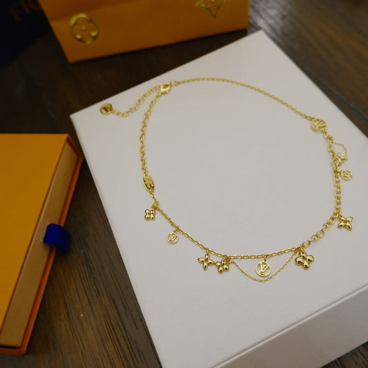 [Charm Aries Jewelry]BLOOMING SUPPLE NECKLACE BRASS