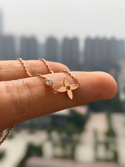 [Charm Aries Jewelry]BLOSSOM PENDANT PINK GOLD AND DIAMOND