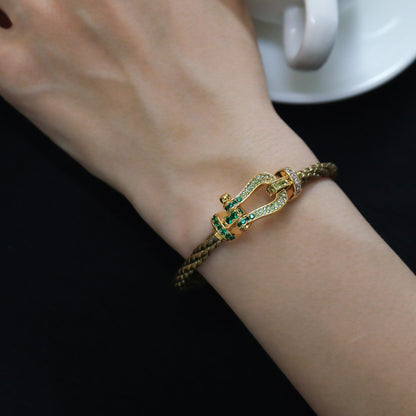 [Charm Aries Jewelry]FORCE 10 GOLD GREEN DIAMOND PAVED