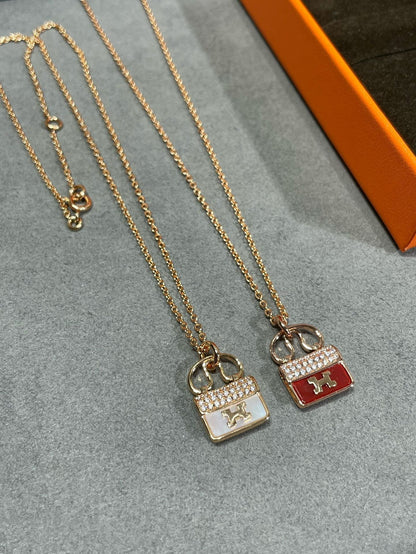 [Charm Aries Jewelry]H CIRCE MOISSANITE PENDANT NECKLACE GOLD