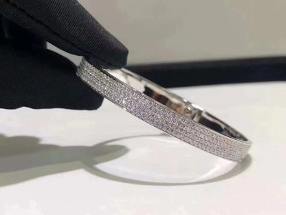 [Charm Aries Jewelry]HM KELLY BRACELET IN SILVER AND FULL PAVE DIAMOND