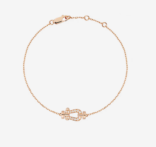 [Charm Aries Jewelry]FORCE 10 FULL DIAMOND BUCKLE CHAIN LINK MINI MODEL