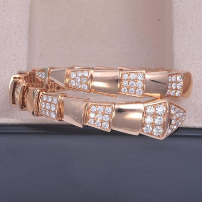 [Charm Aries Jewelry]SERPENTI BRACELET PINK GOLD DIAMOND