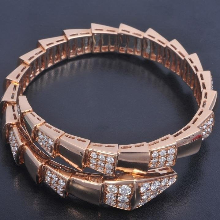 [Charm Aries Jewelry]SERPENTI BRACELET PINK GOLD DIAMOND