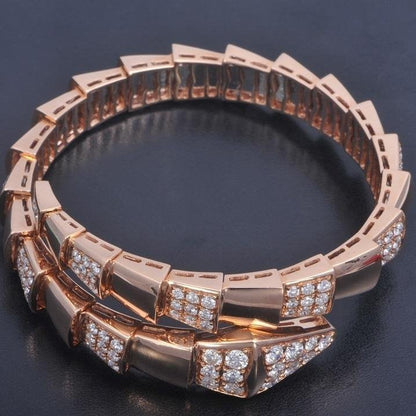 [Charm Aries Jewelry]SERPENTI BRACELET PINK GOLD DIAMOND