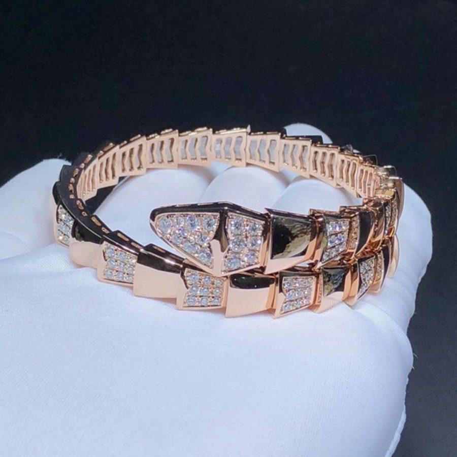 [Charm Aries Jewelry]SERPENTI BRACELET PINK GOLD DIAMOND