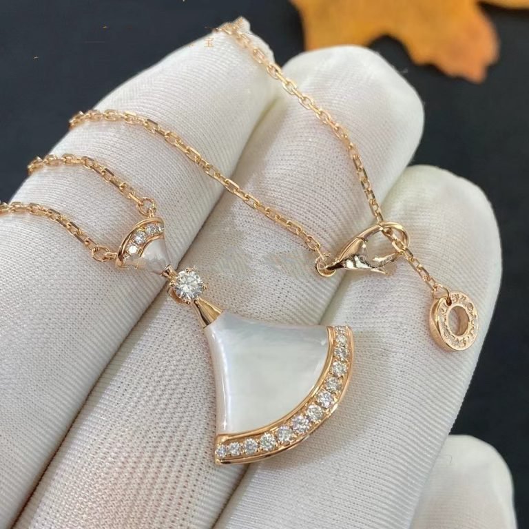 [Charm Aries Jewelry]DREAM NECKLACE MOP PINK GOLD DIAMOND