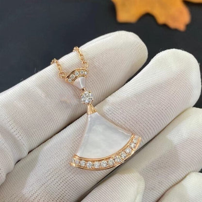 [Charm Aries Jewelry]DREAM NECKLACE MOP PINK GOLD DIAMOND